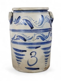 WESTERN PENNSYLVANIA DECORATED STONEWARE JAR