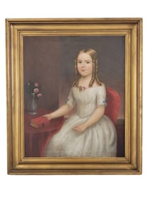 PORTRAIT OF A YOUNG GIRL IN A WHITE DRESS