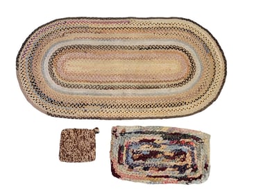 THREE HANDMADE TEXTILES