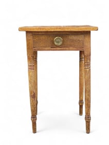 GRAIN PAINTED ONE DRAWER STAND