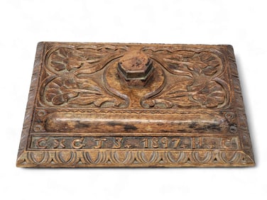 CARVED INKSTAND