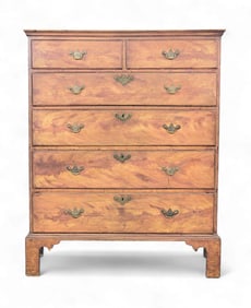 DECORATED CHIPPENDALE CHEST OF DRAWERS