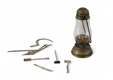 MINIATURE KLONDIKE LANTERN AND GRANGE TOOLS