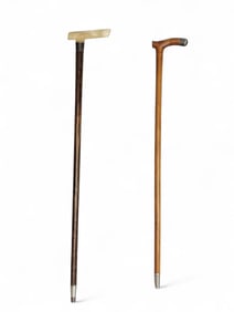 TWO CHILD'S WALKING STICKS