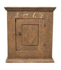 DECORATED TABLE-TOP CUPBOARD