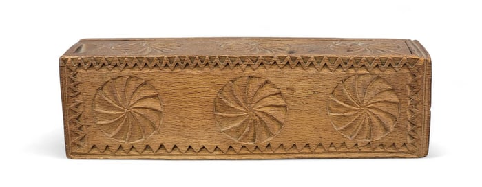 SOLID CARVED SLIDE LID BOX