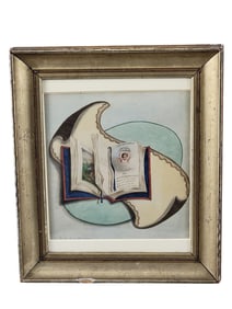 1834 ALBUM PAGE W/ LITERARY REFERENCES