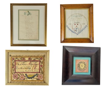 FOUR FRAMED ITEMS