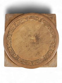 TWO WOODEN BREAD BOARDS