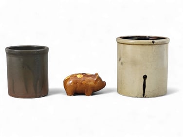 THREE PIECES OF STONEWARE