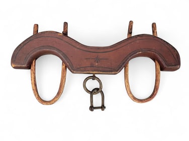 MINIATURE PAINT DECORATED OX YOKE