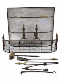 COLLECTION OF FIREPLACE ACCESSORIES