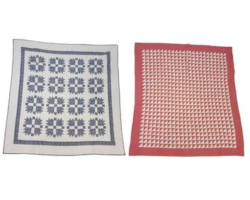 TWO VINTAGE PIECED QUILTS