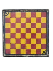 FOLK ART PAINTED GAME BOARD