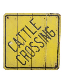 CATTLE CROSSING SIGN