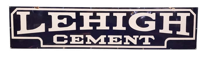 LEHIGH CEMENT PORCELAIN SIGN
