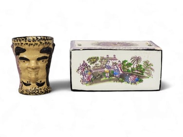 TWO PIECES OF STAFFORDSHIRE POTTERY