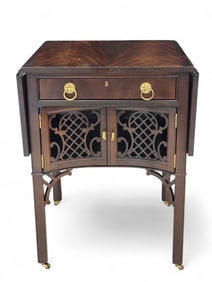 CHINESE CHIPPENDALE-STYLE MAHOGANY SIDE TABLE