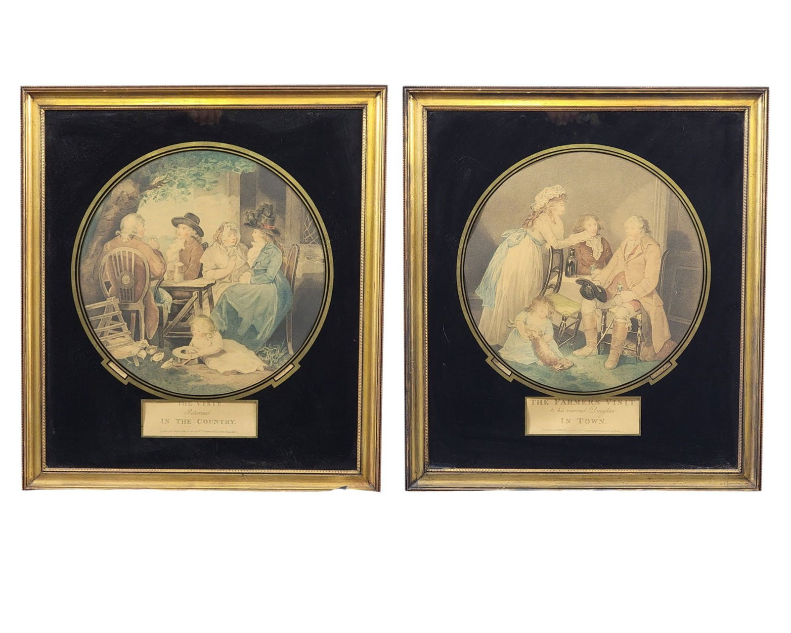 PAIR OF ENGLISH FAMILY SCENES AFTER GEORGE MORLAND (1 of 6)