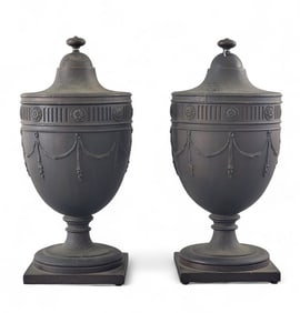 PAIR OF GEORGIAN-STYLE KNIFE URNS