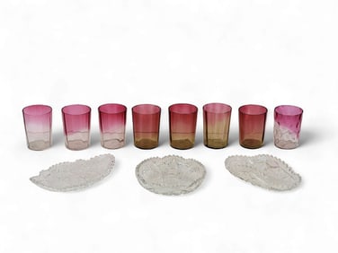 COLLECTION OF ART AND CUT GLASS