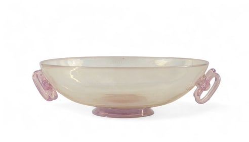 IRIDESCENT STUDIO GLASS CONSOLE BOWL