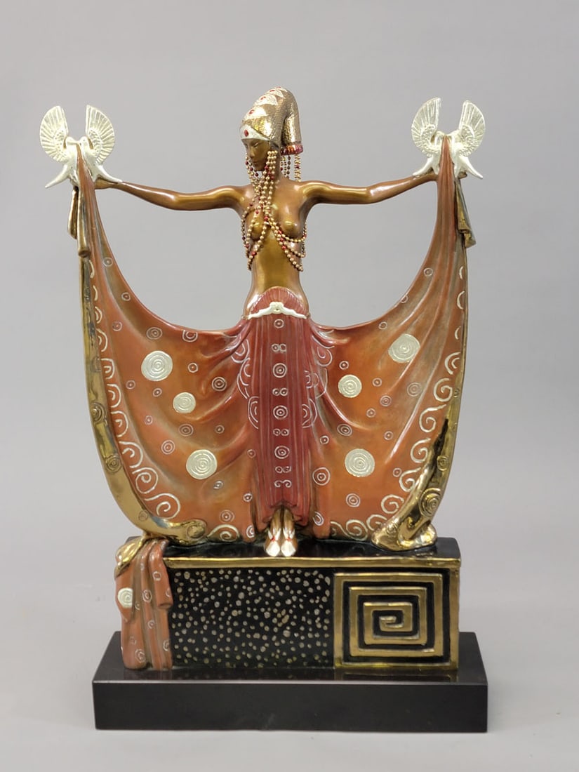 VENUS BRONZE BY ERTE (1892-1990): Marked in the casting, 1987, numbered 57 of 375. 24" high. Provenance: an Ohio estate. PLEASE NOTE OUR SHIPPING PROCESS. There are four ways to get your purchases from our gallery to you: 1. You pick