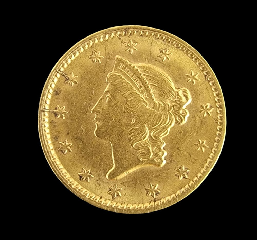 1853 $1 LIBERTY HEAD GOLD COIN (1 of 2)