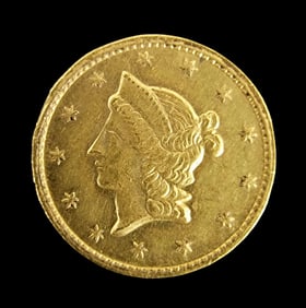 1853 CALIFORNIA HALF DOLLAR GOLD COIN