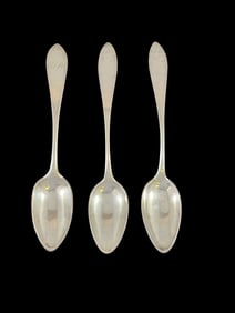 THREE COIN SILVER TABLESPOONS