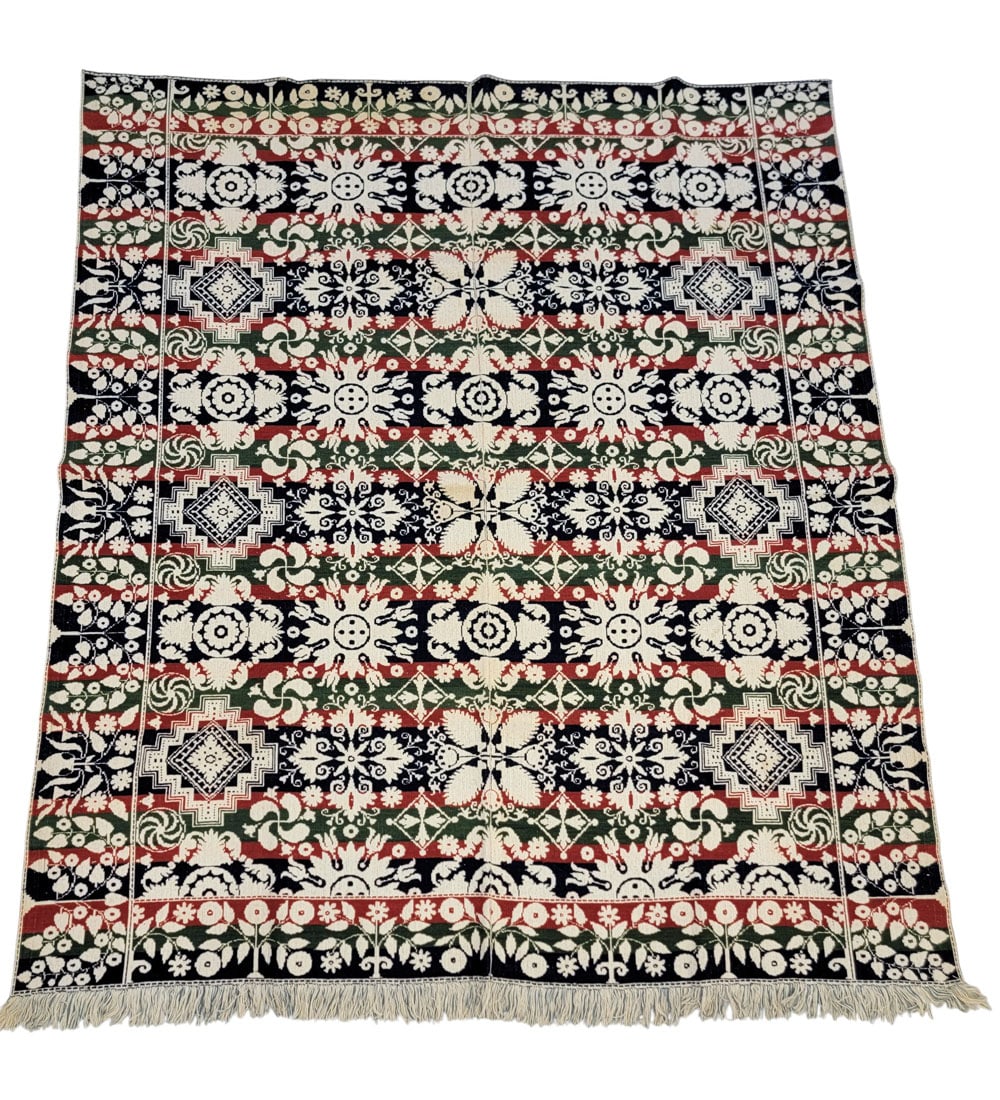 JACQUARD COVERLET WITH MULTI-MOTIF DESIGN (1 of 16)