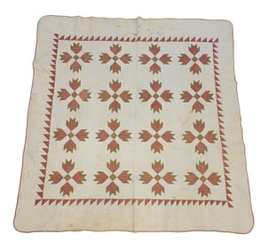 OHIO SIGNED BEAR CLAW QUILT