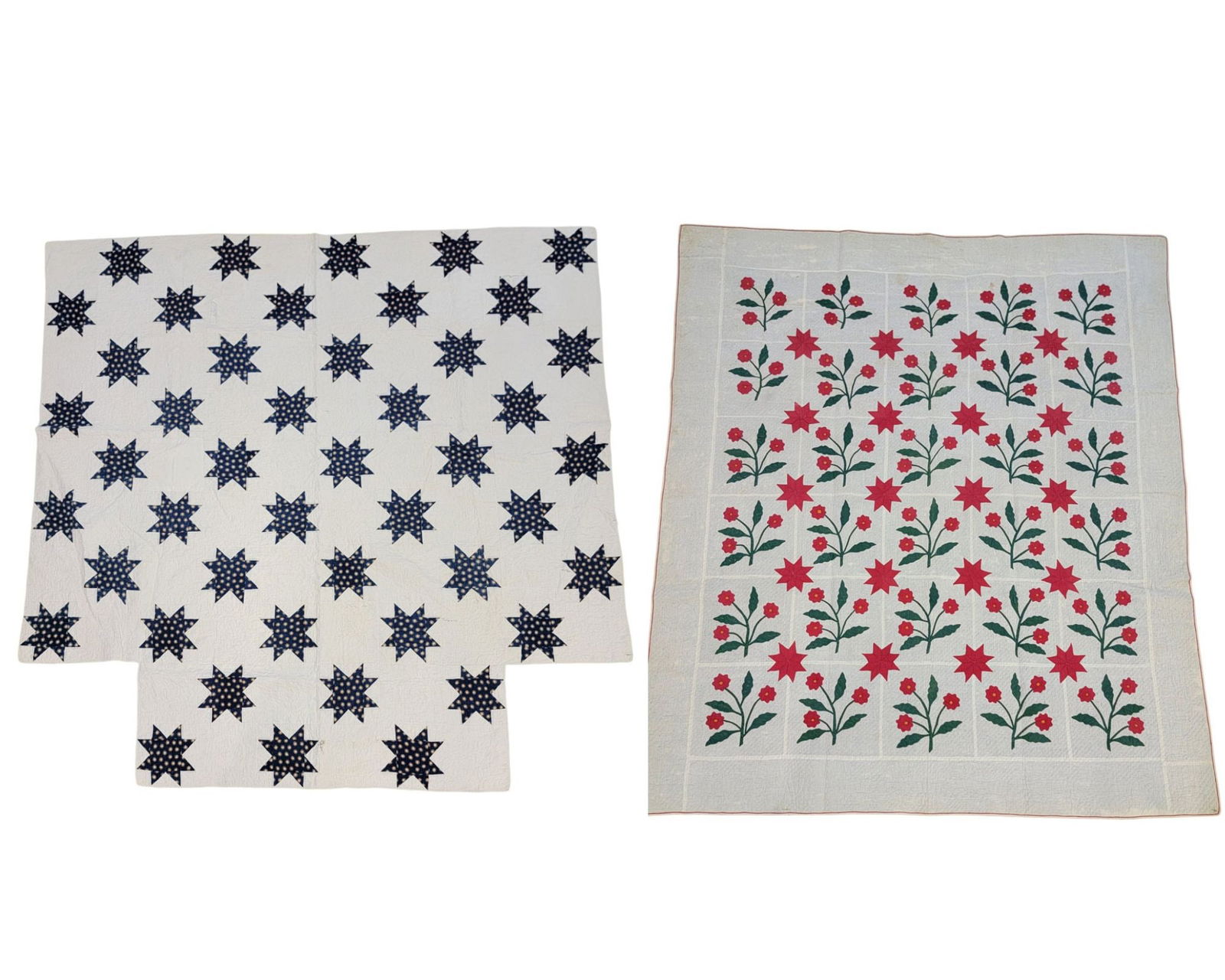 SIGNED OHIO STAR QUILT AND FLORAL APPLIQUE QUILT (1 of 19)