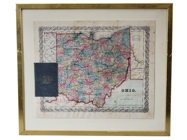 1853 OHIO POCKET MAP