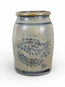 DECORATED KENTUCKY STONEWARE JAR
