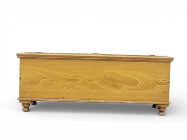 DECORATED AND DATED WOOD BOX