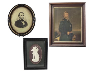 THREE FRAMED CIVIL WAR ITEMS