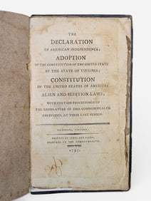 1799 PRINTING OF THE US CONSTITUTION