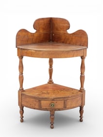 SHERATON BOWFRONT CORNER WASHSTAND