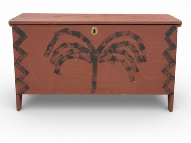 DECORATED BLANKET CHEST