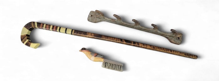 BIRD, CANE, AND WALL HOOK