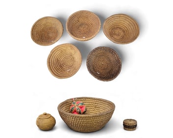 GOOD GROUP OF BASKETS