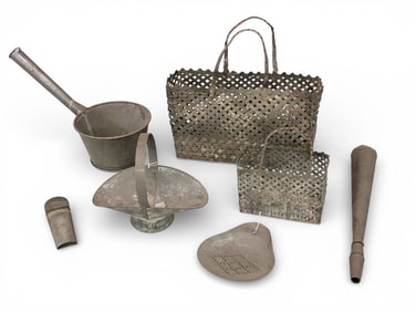 GROUP OF EARLY TINWARE