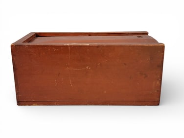 SIGNED AND DATED 1861 SLIDE LID BOX