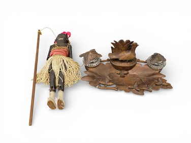 DESK SET AND DANCING DOLL