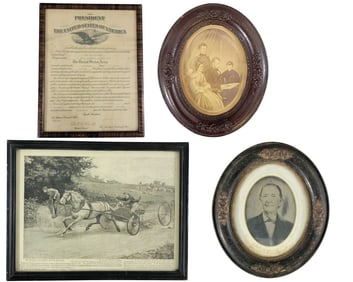 GROUP OF SMALL FRAMED ITEMS