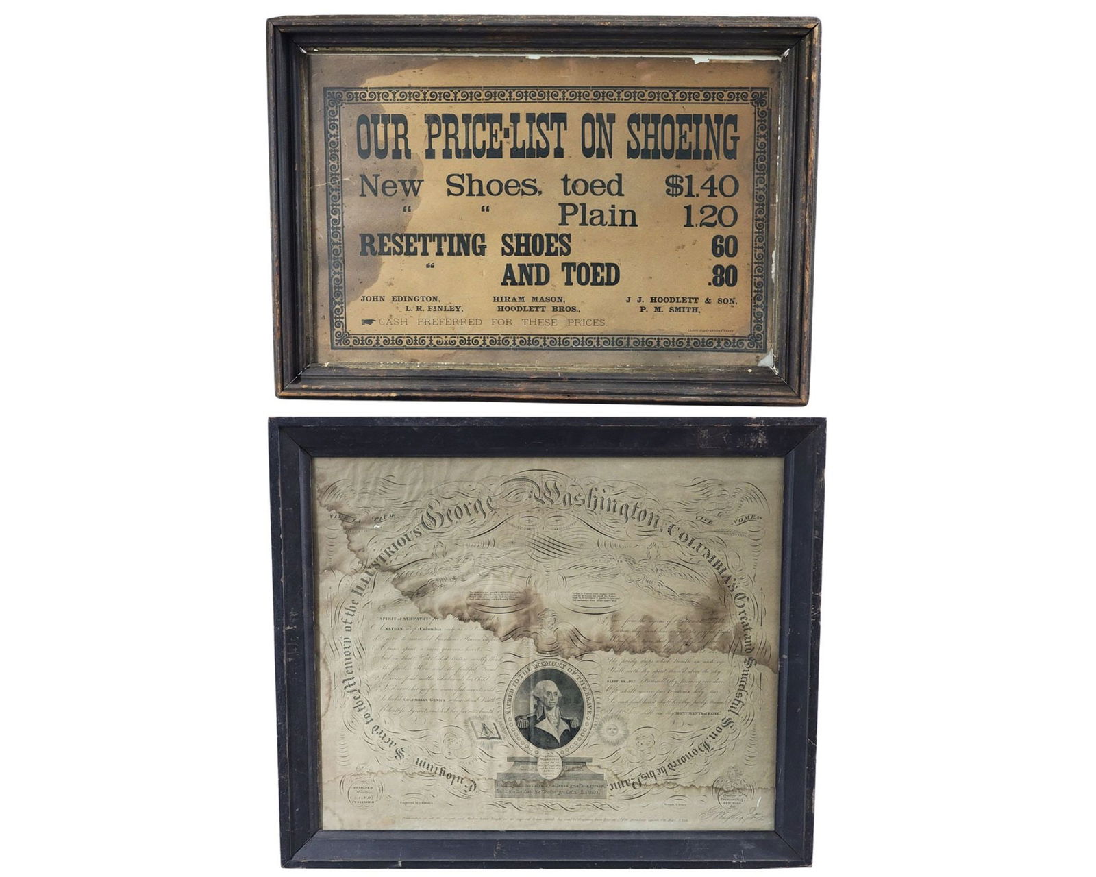 TWO ADVERTISING SIGNS (1 of 6)