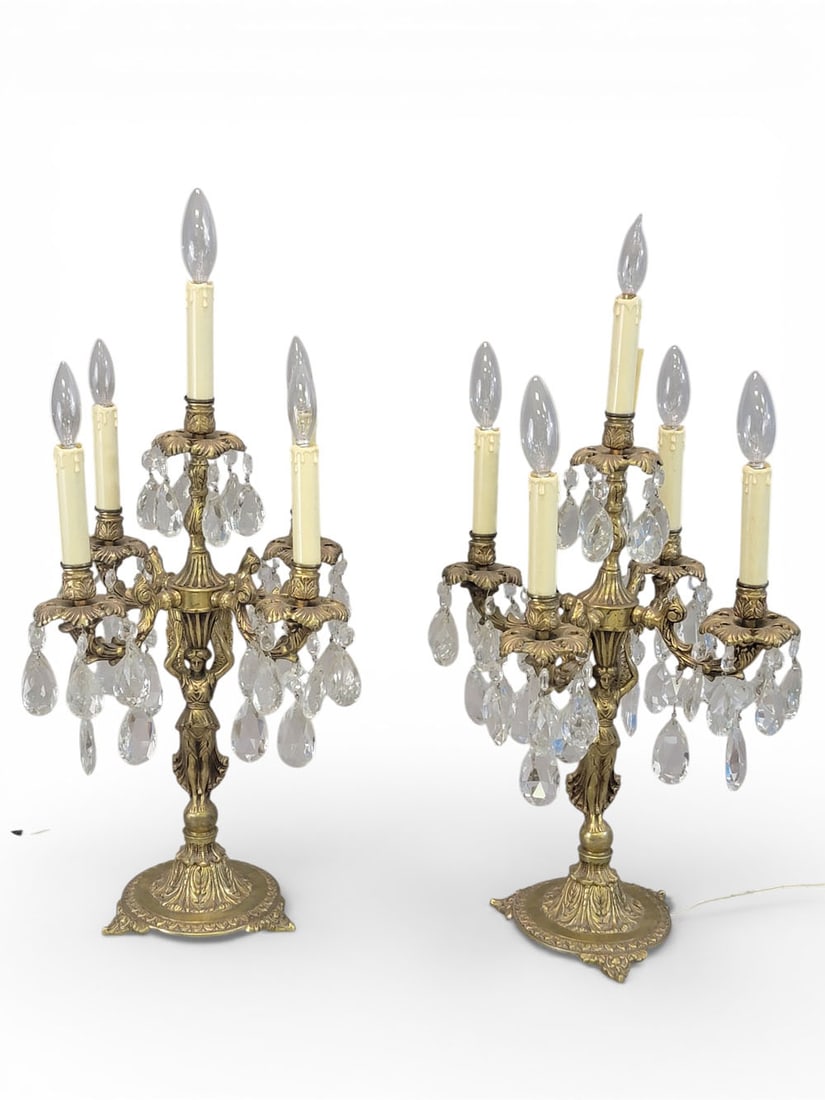 PAIR OF ELECTRIC NEOCLASSICAL CANDELABRAS (1 of 7)