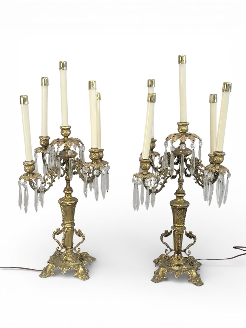 PAIR OF ELECTRIC NEOCLASSICAL CANDELABRAS (1 of 6)