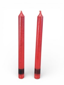 PAIR OF ECCLESIASTICAL CANDLES